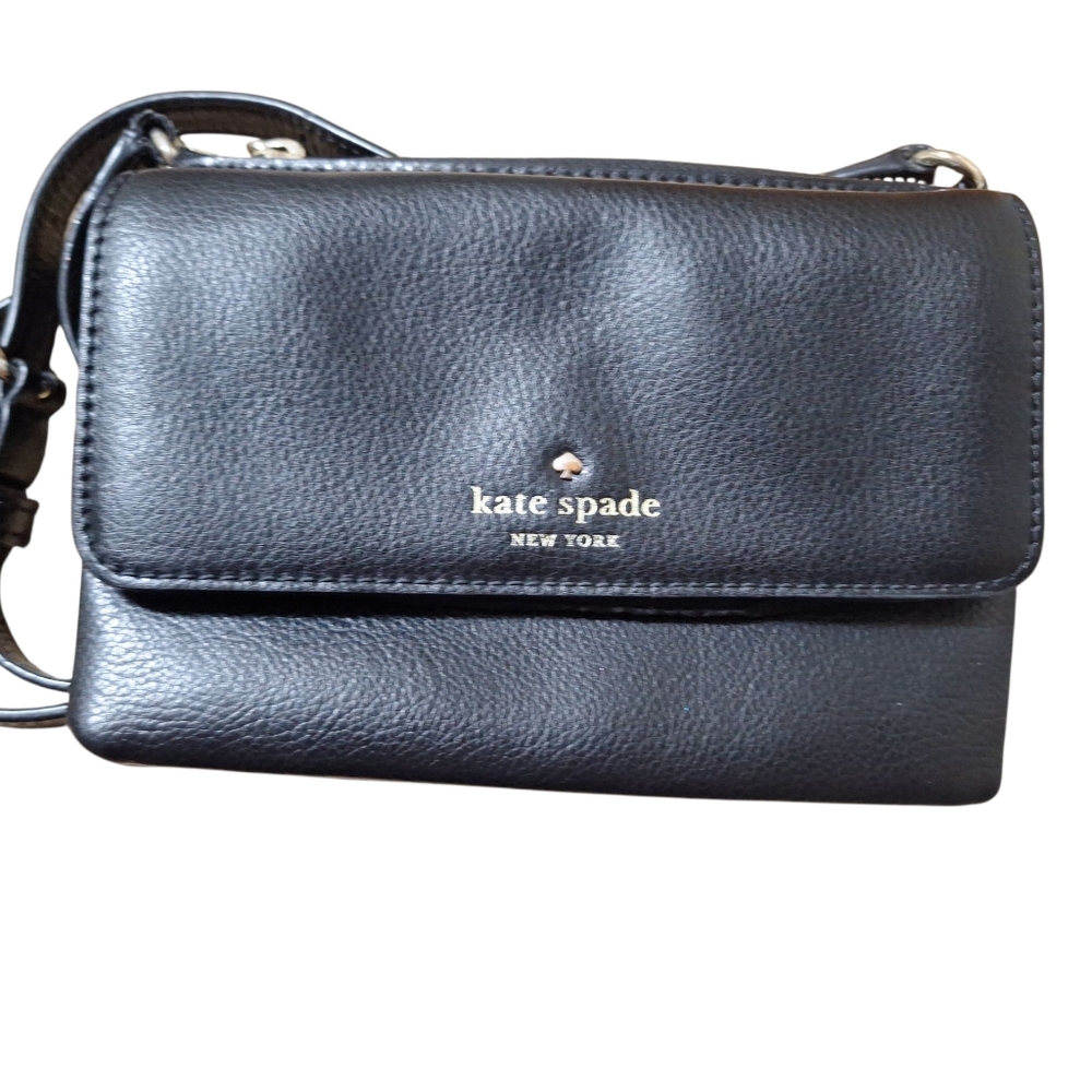 Kate Spade Black Crossbody Bag with Gold Hardware